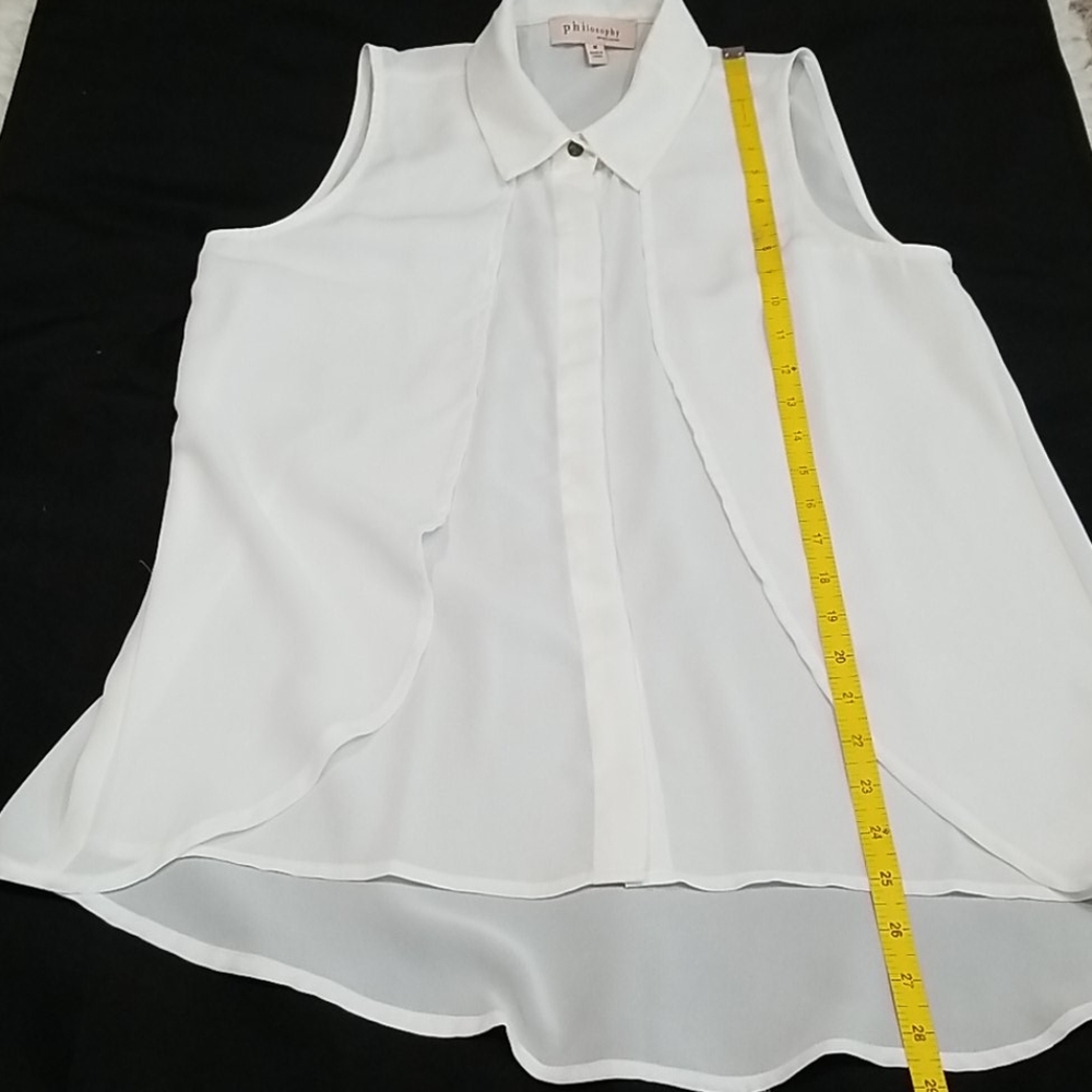 Philosophy Layered sleeveless button down top. M. - Picture 12 of 12